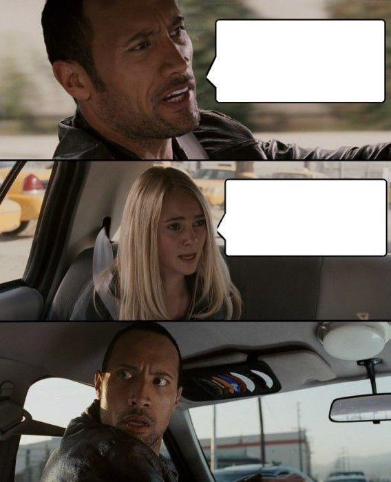 Free The-Rock-Driving.jpg meme template